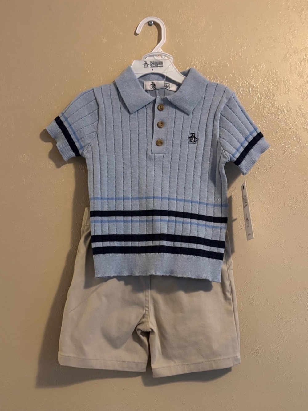 NWT Original Penguin Kids' Ribbed Polo Sweater set sz 24m
